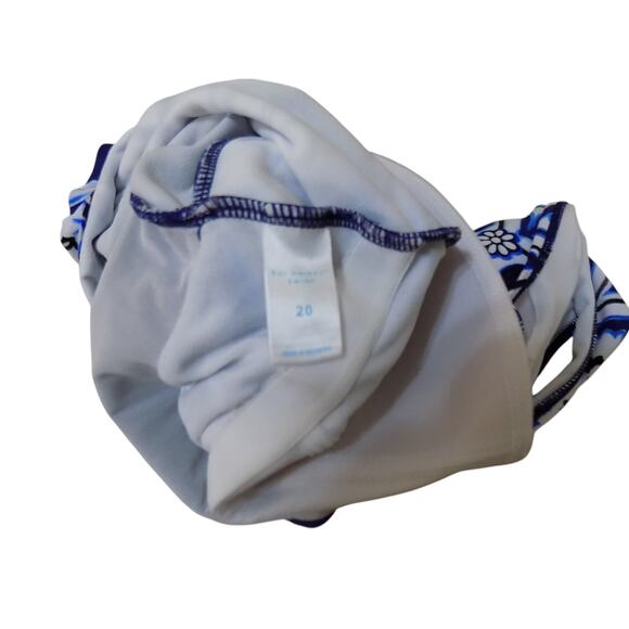 Bal Harbour Swimsuit Women 20 Blue One Piece Summer Seychelles‎ Faux Wrap Sash - Picture 3 of 4